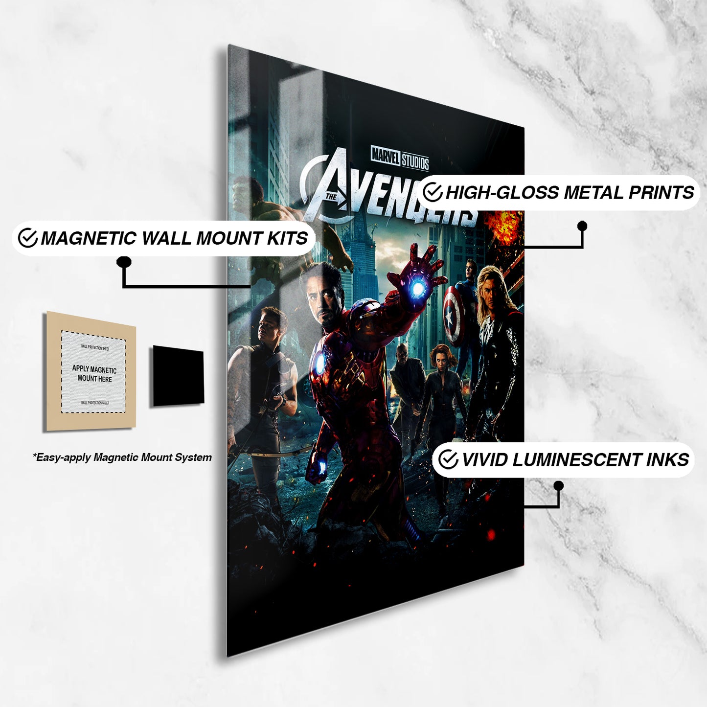 Avengers MCU Series Metal Poster Set