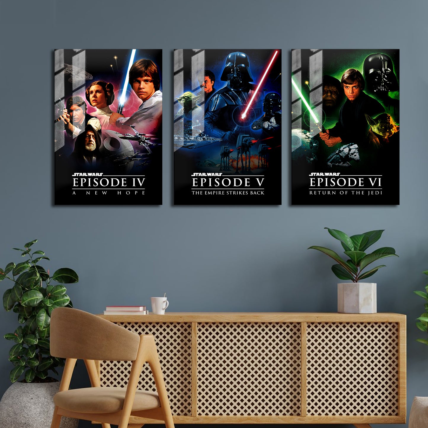 Star Wars Episode 4-6 Trilogy Metal Poster Set