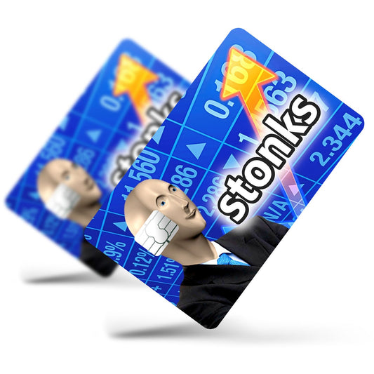 Flex Designs Credit Card Stonks Full Skins - Meme Quotes Credit Card & Debit Card Skin