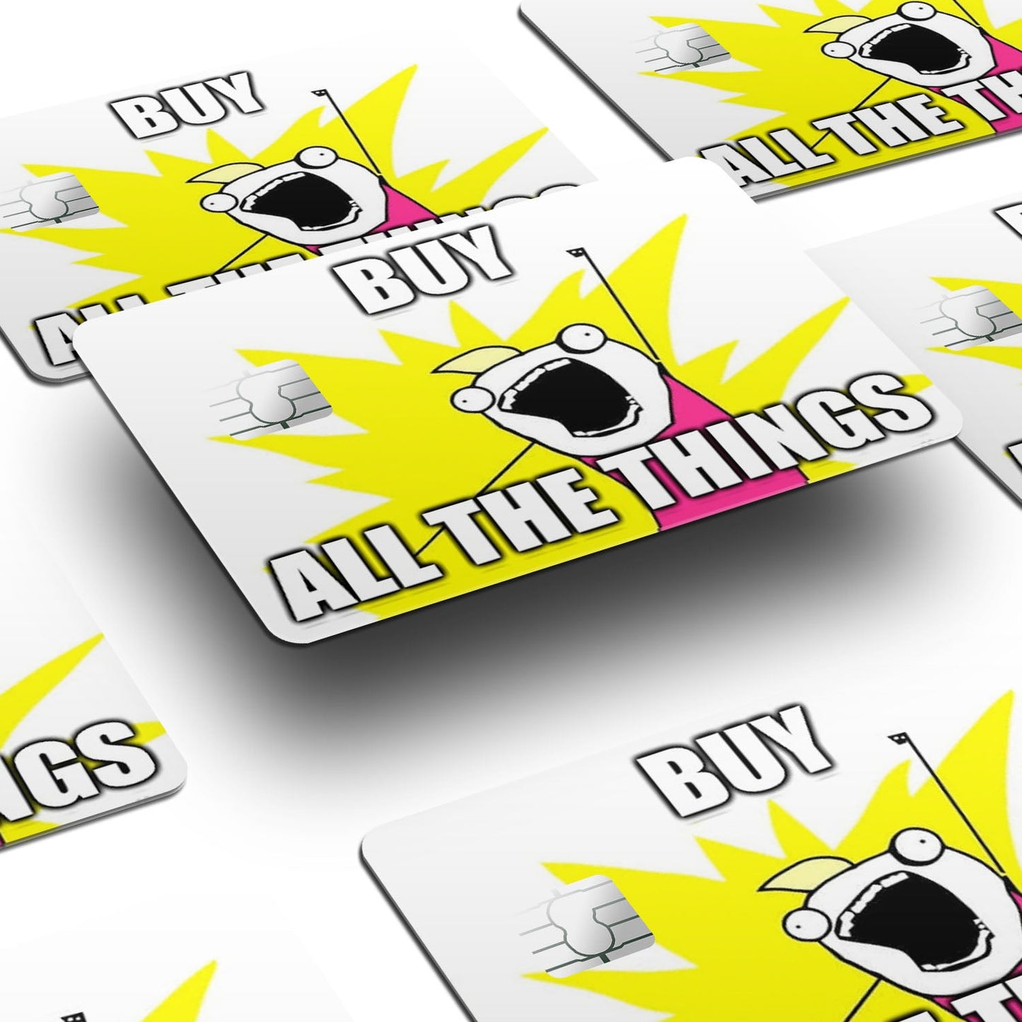 Flex Designs Credit Card Buy All the Things Window Skins - Meme Quotes Credit Card & Debit Card Skin