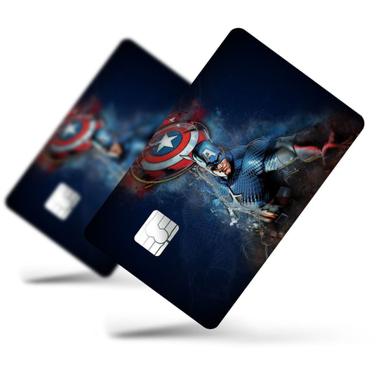 Flex Designs Credit Card Captain America Full Skins - Superhero Marvel Credit Card & Debit Card Skin