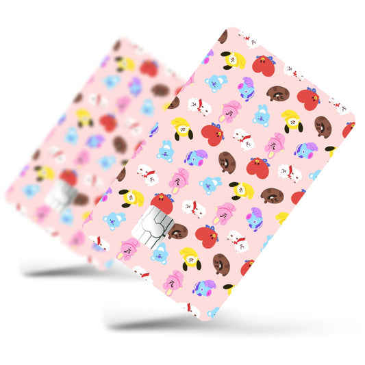 Flex Designs Credit Card BT21 Pattern Full Skins - Artist Kpop Credit Card & Debit Card Skin