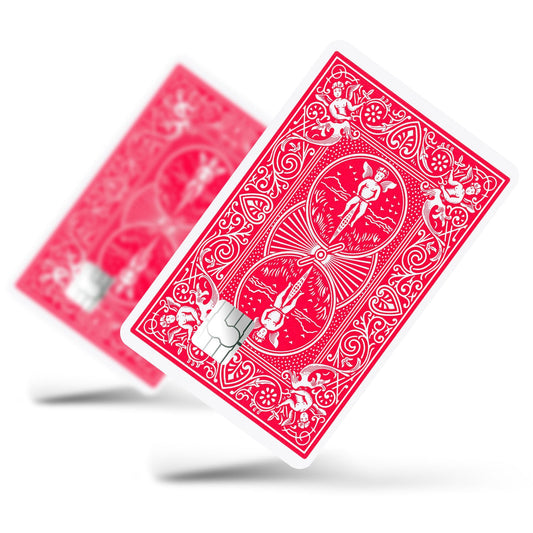 Flex Designs Credit Card Bicycle Playing Card Red Full Skins - Meme Credit Card & Debit Card Skin
