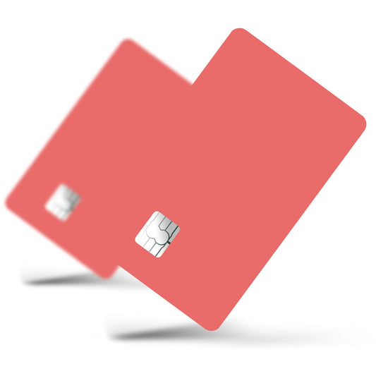 Flex Designs Credit Card Coral Red Full Skins - Pattern Credit Card & Debit Card Skin