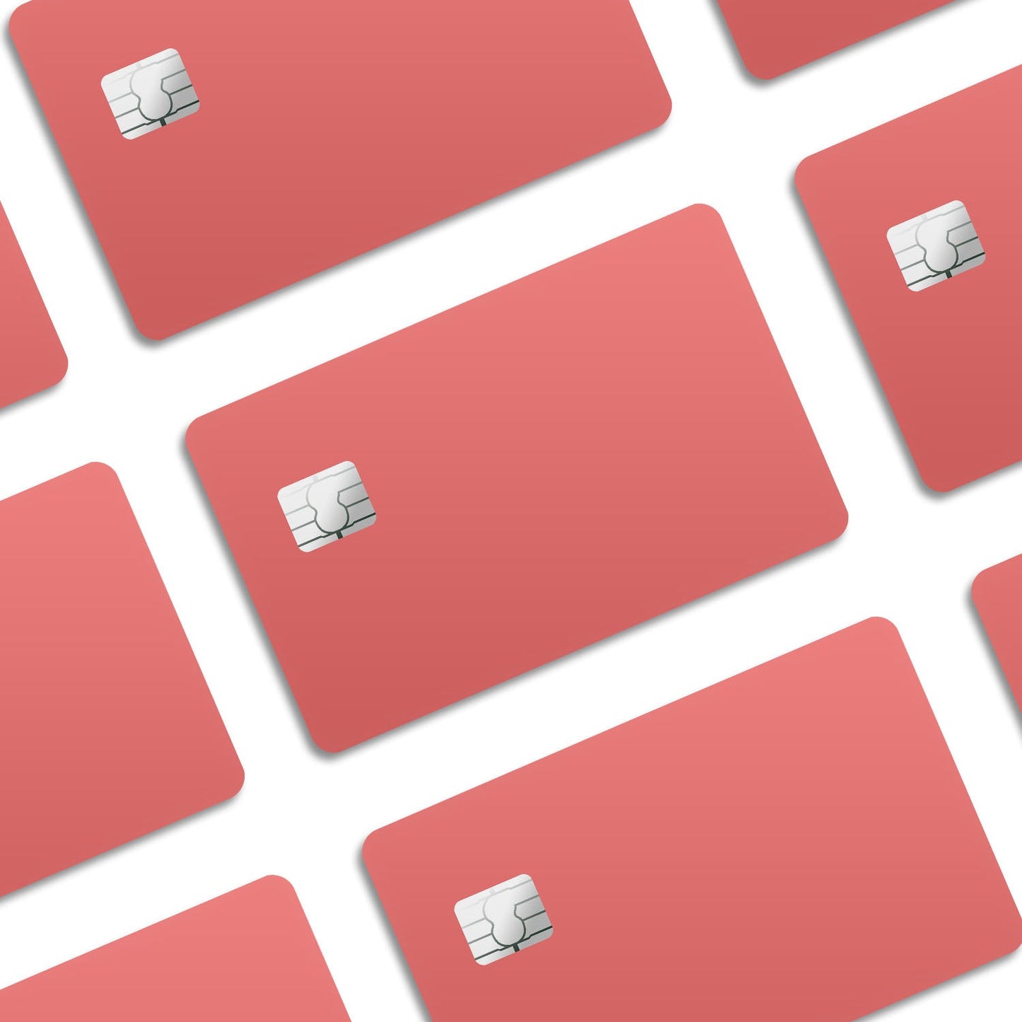 Flex Designs Credit Card Coral Red Window Skins - Pattern Credit Card & Debit Card Skin