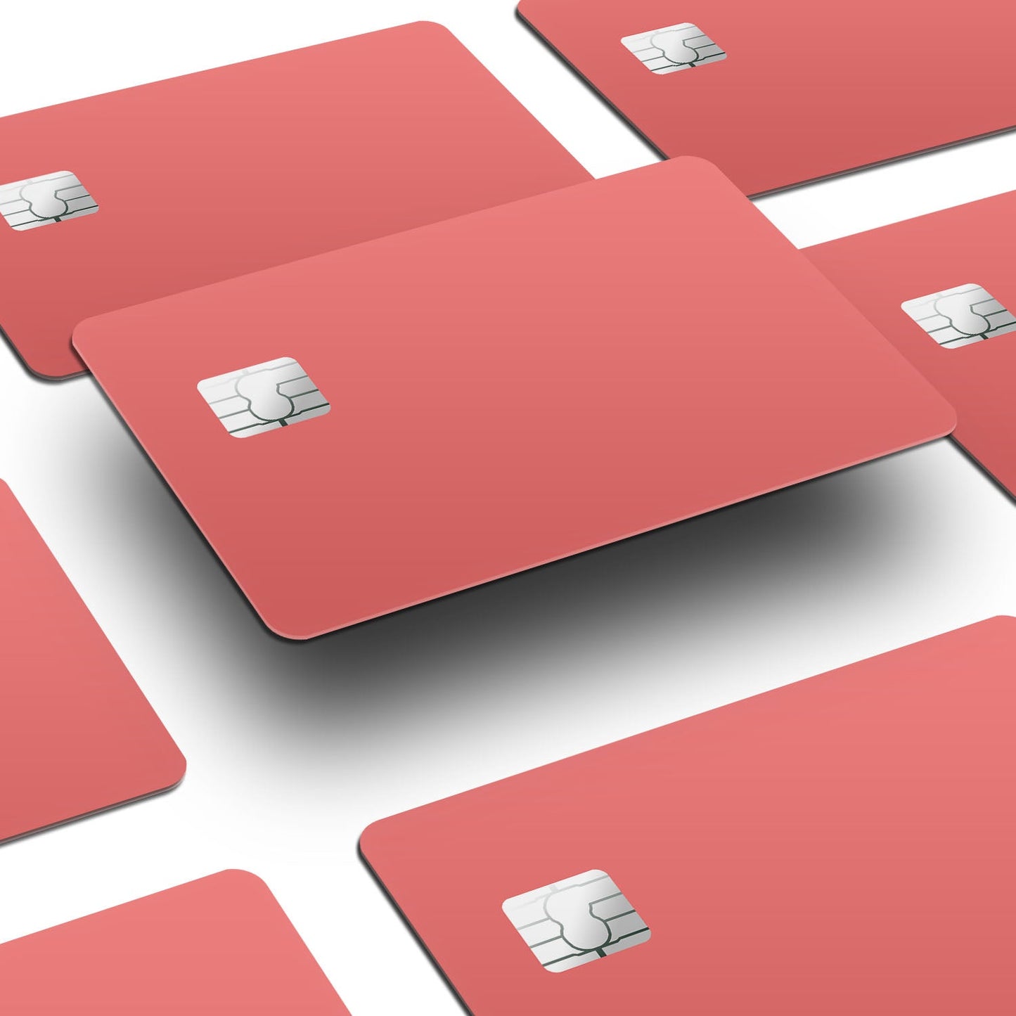 Flex Designs Credit Card Coral Red Window Skins - Pattern Credit Card & Debit Card Skin