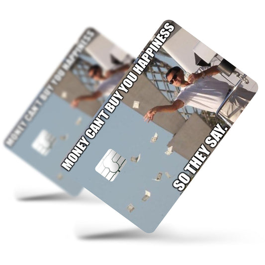 Flex Designs Credit Card Money Can't Buy Happiness Full Skins - Meme Quotes Credit Card & Debit Card Skin