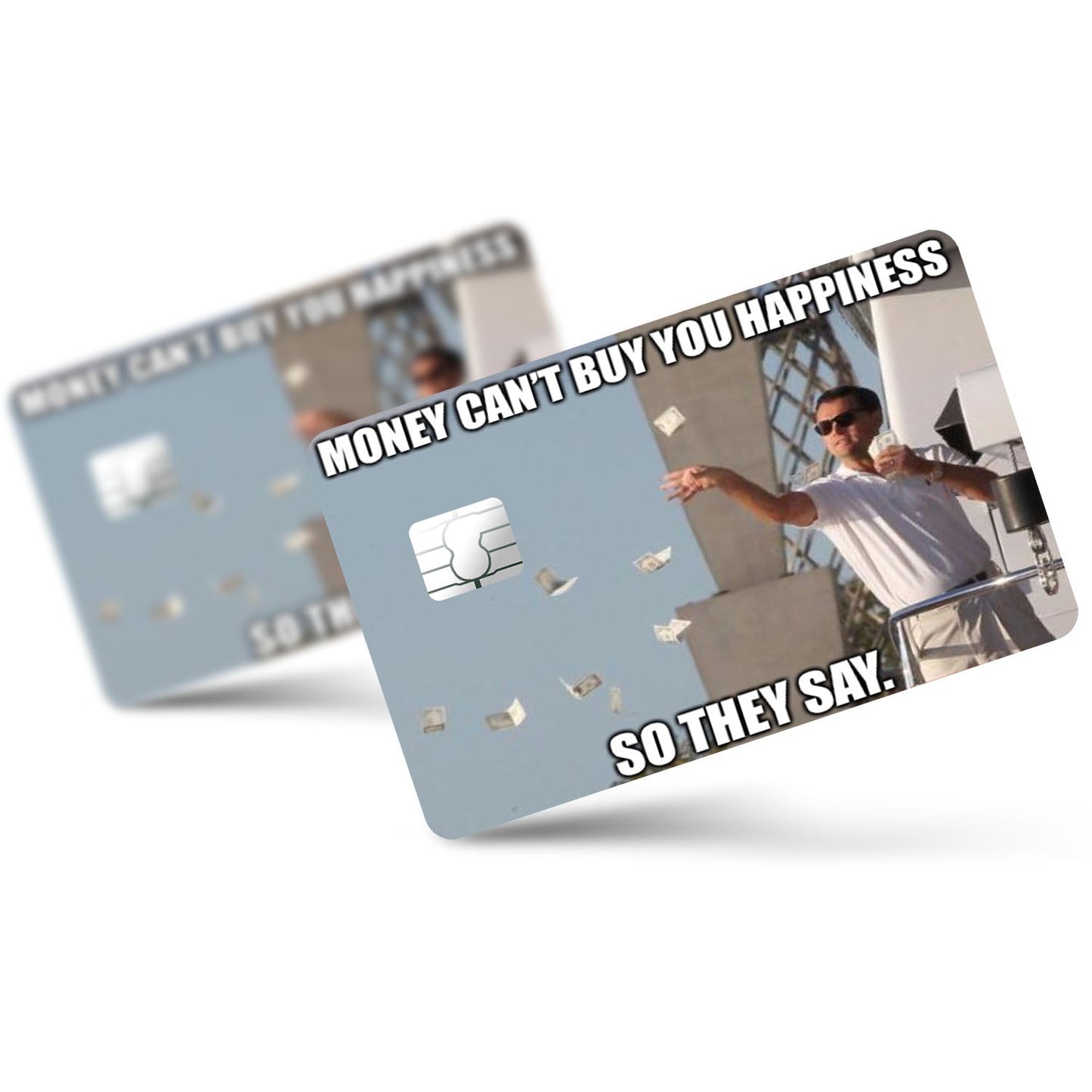 Flex Designs Credit Card Money Can't Buy Happiness Full Skins - Meme Quotes Credit Card & Debit Card Skin