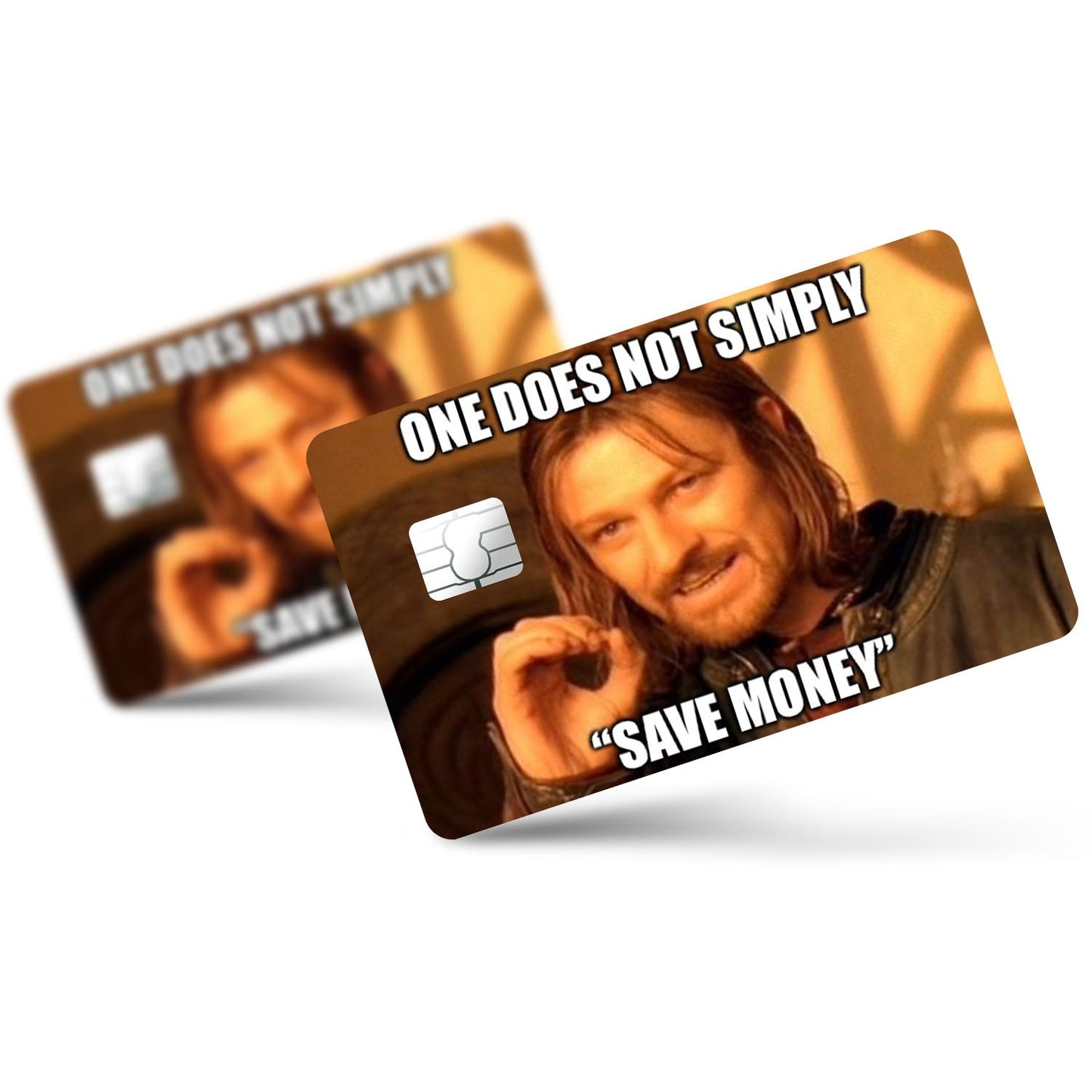 Flex Designs Credit Card One Does Not Simply Save Money Full Skins - Meme Quotes Credit Card & Debit Card Skin