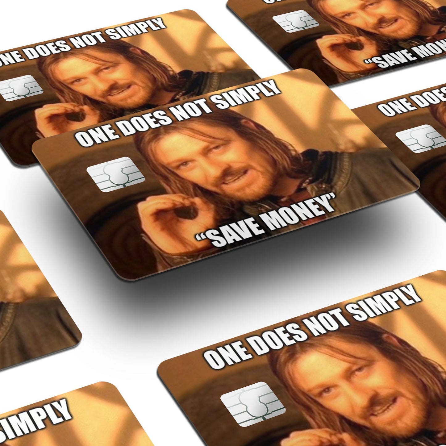 Flex Designs Credit Card One Does Not Simply Save Money Window Skins - Meme Quotes Credit Card & Debit Card Skin