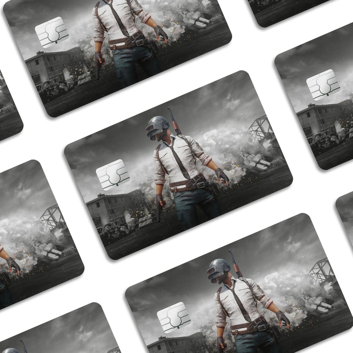 Flex Designs Credit Card PUBG Guy Window Skins - Game PUBG Credit Card & Debit Card Skin