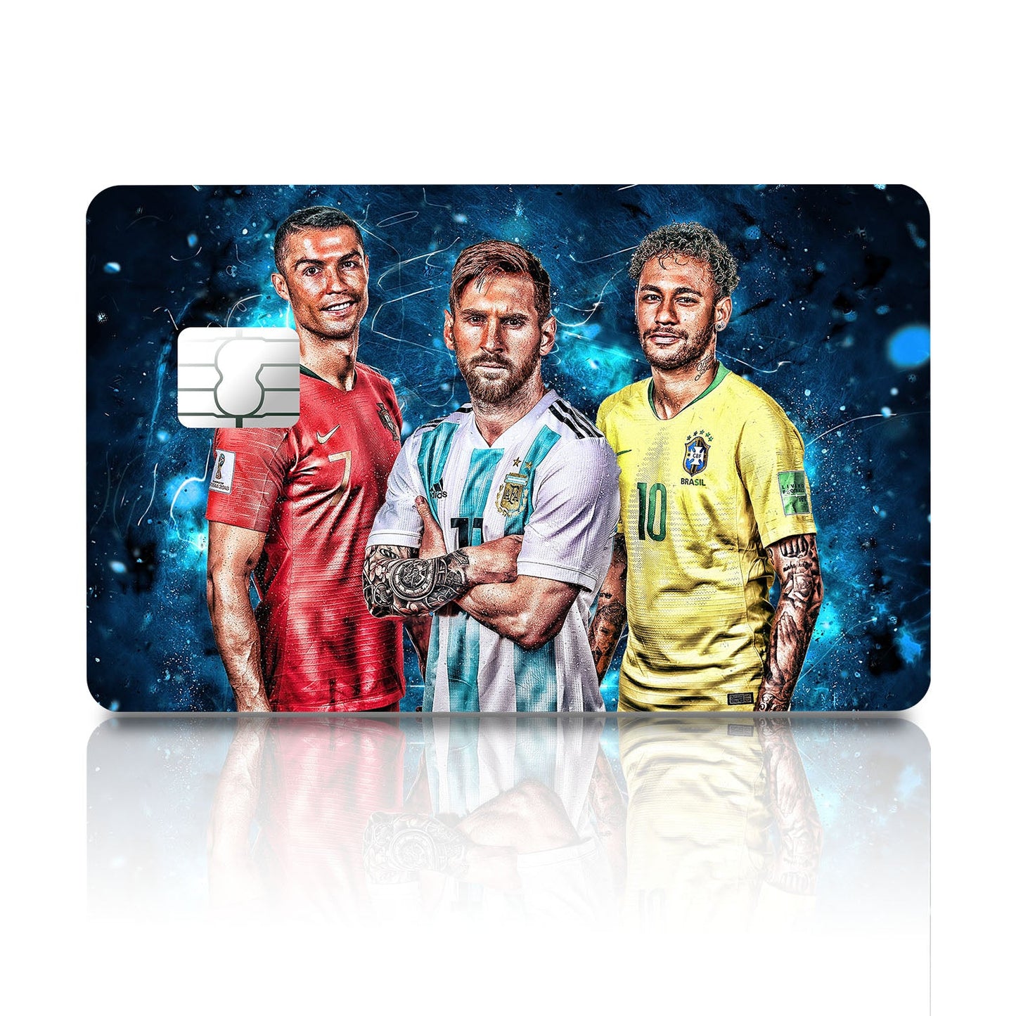 Flex Designs Credit Card Ronaldo Messi Neymar GOAT Full Skins - Sports Soccer Credit Card & Debit Card Skin