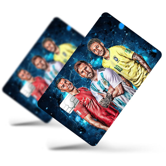 Flex Designs Credit Card Ronaldo Messi Neymar GOAT Full Skins - Sports Soccer Credit Card & Debit Card Skin