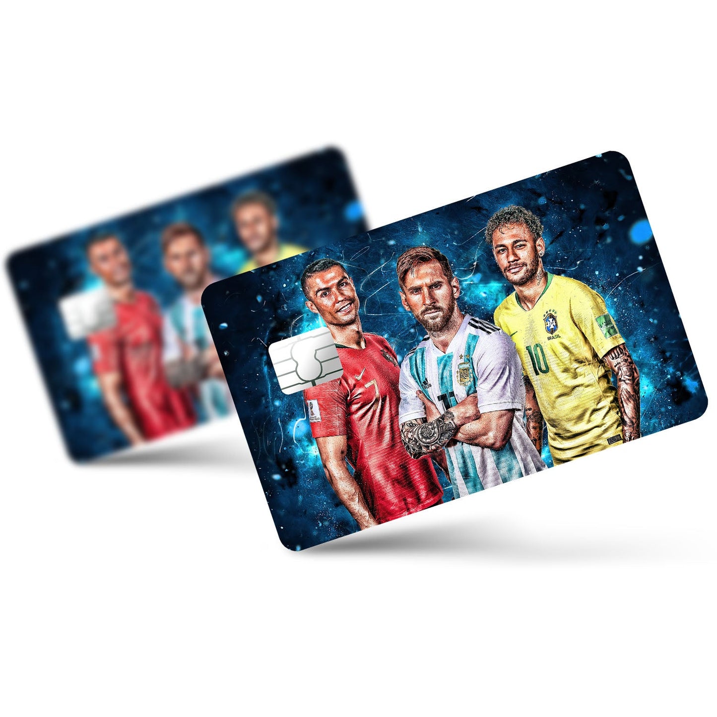 Flex Designs Credit Card Ronaldo Messi Neymar GOAT Full Skins - Sports Soccer Credit Card & Debit Card Skin