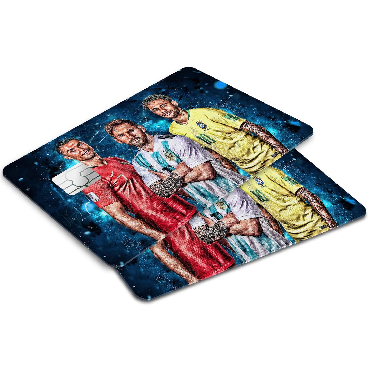 Flex Designs Credit Card Ronaldo Messi Neymar GOAT Window Skins - Sports Soccer Credit Card & Debit Card Skin