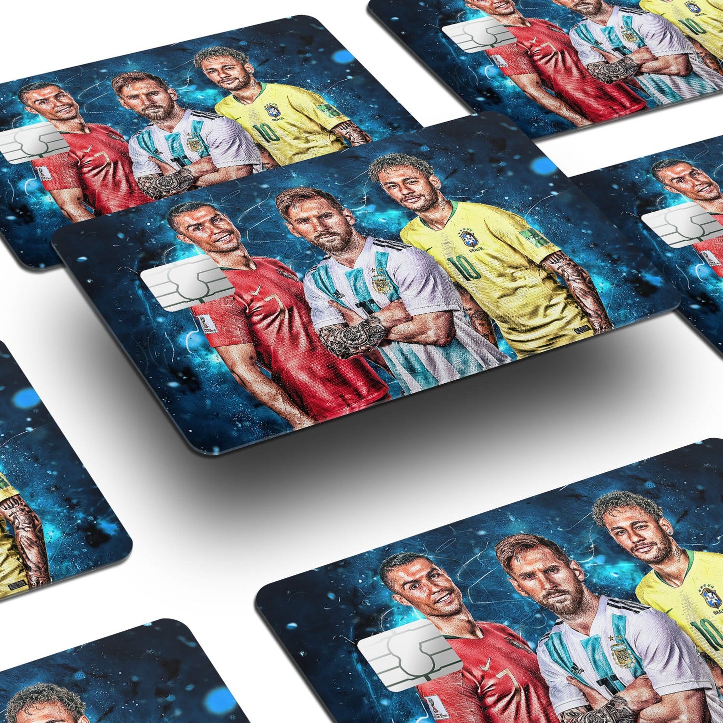 Flex Designs Credit Card Ronaldo Messi Neymar GOAT Window Skins - Sports Soccer Credit Card & Debit Card Skin