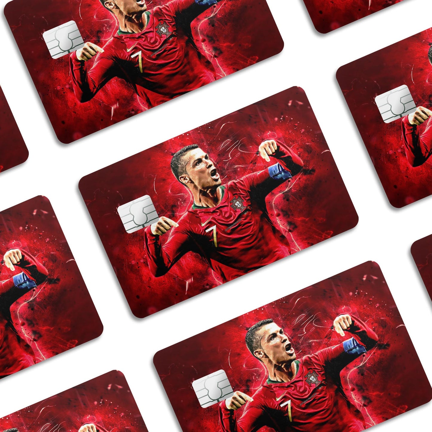 Flex Designs Credit Card Ronaldo Portugal National Team Window Skins - Sports Soccer Credit Card & Debit Card Skin