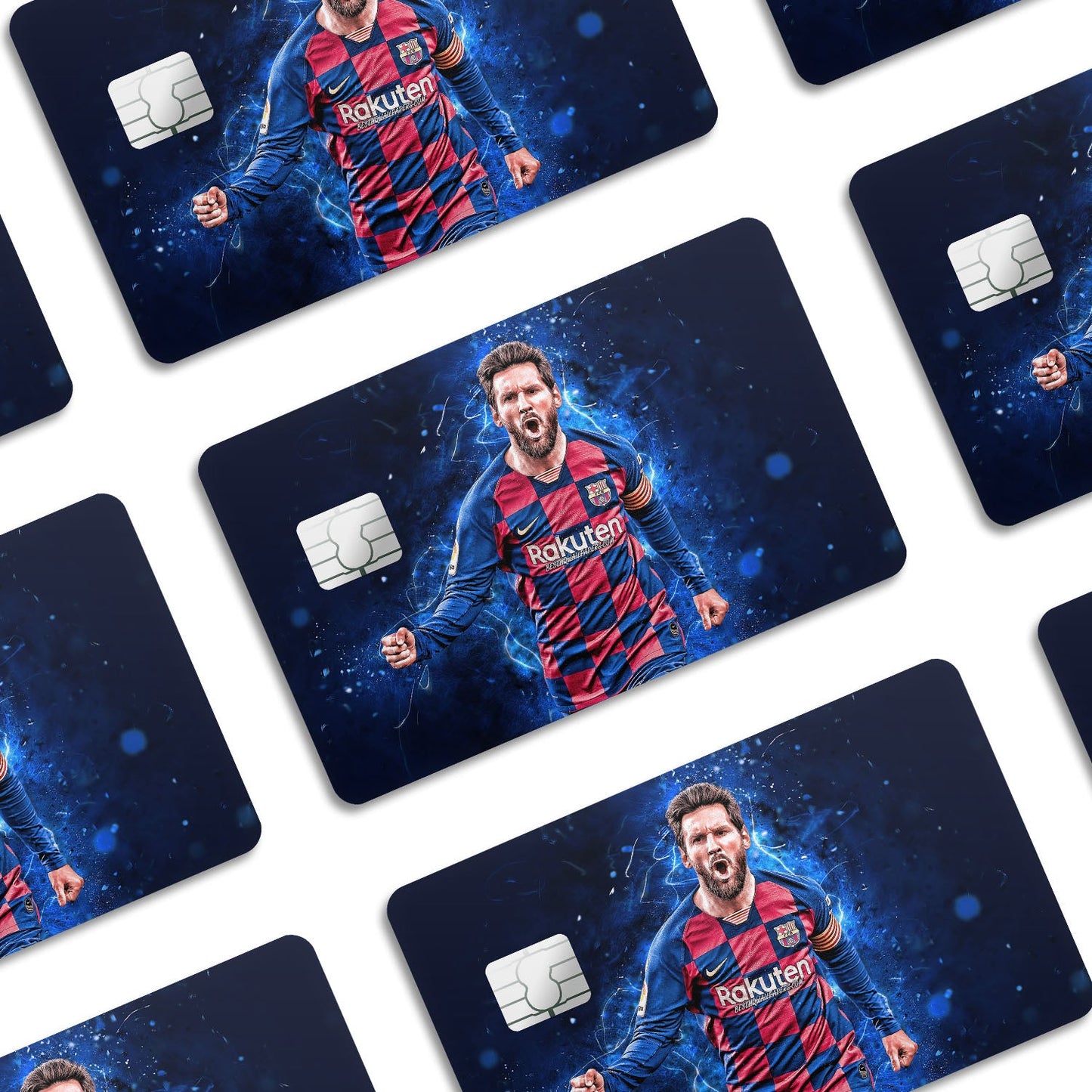 Flex Designs Credit Card Barcelona Messi Window Skins - Sports Soccer Credit Card & Debit Card Skin