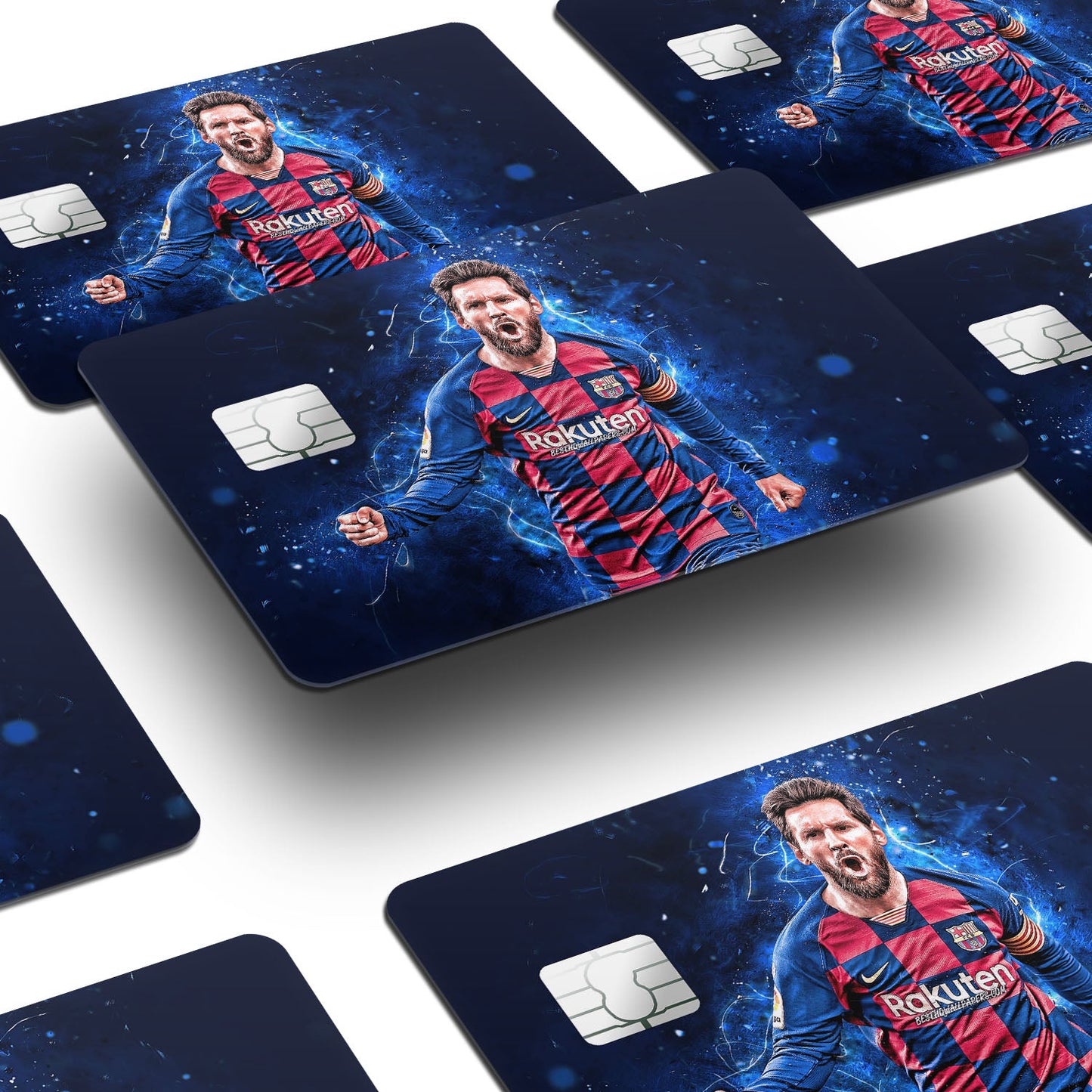 Flex Designs Credit Card Barcelona Messi Window Skins - Sports Soccer Credit Card & Debit Card Skin