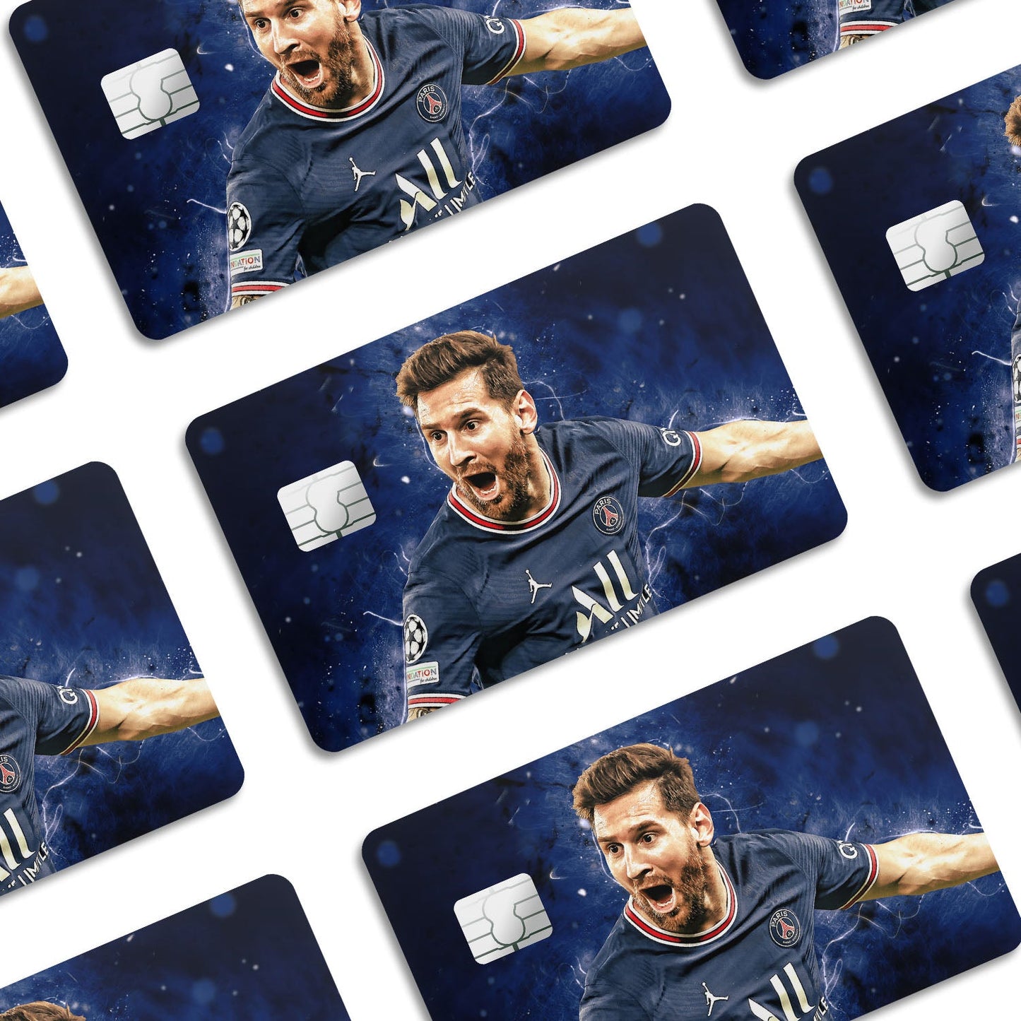 Flex Designs Credit Card PSG Messi Celebration Window Skins - Sports Soccer Credit Card & Debit Card Skin