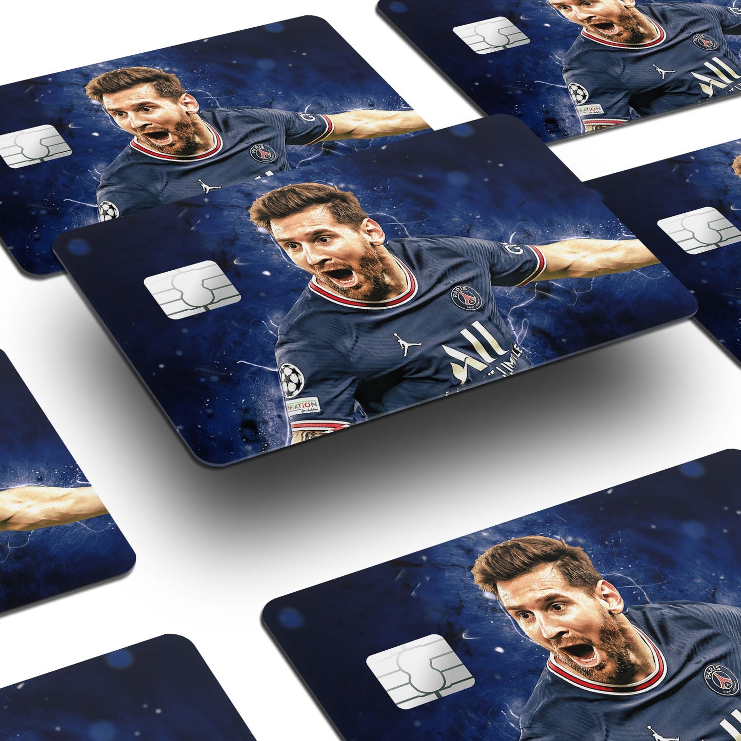 Flex Designs Credit Card PSG Messi Celebration Window Skins - Sports Soccer Credit Card & Debit Card Skin