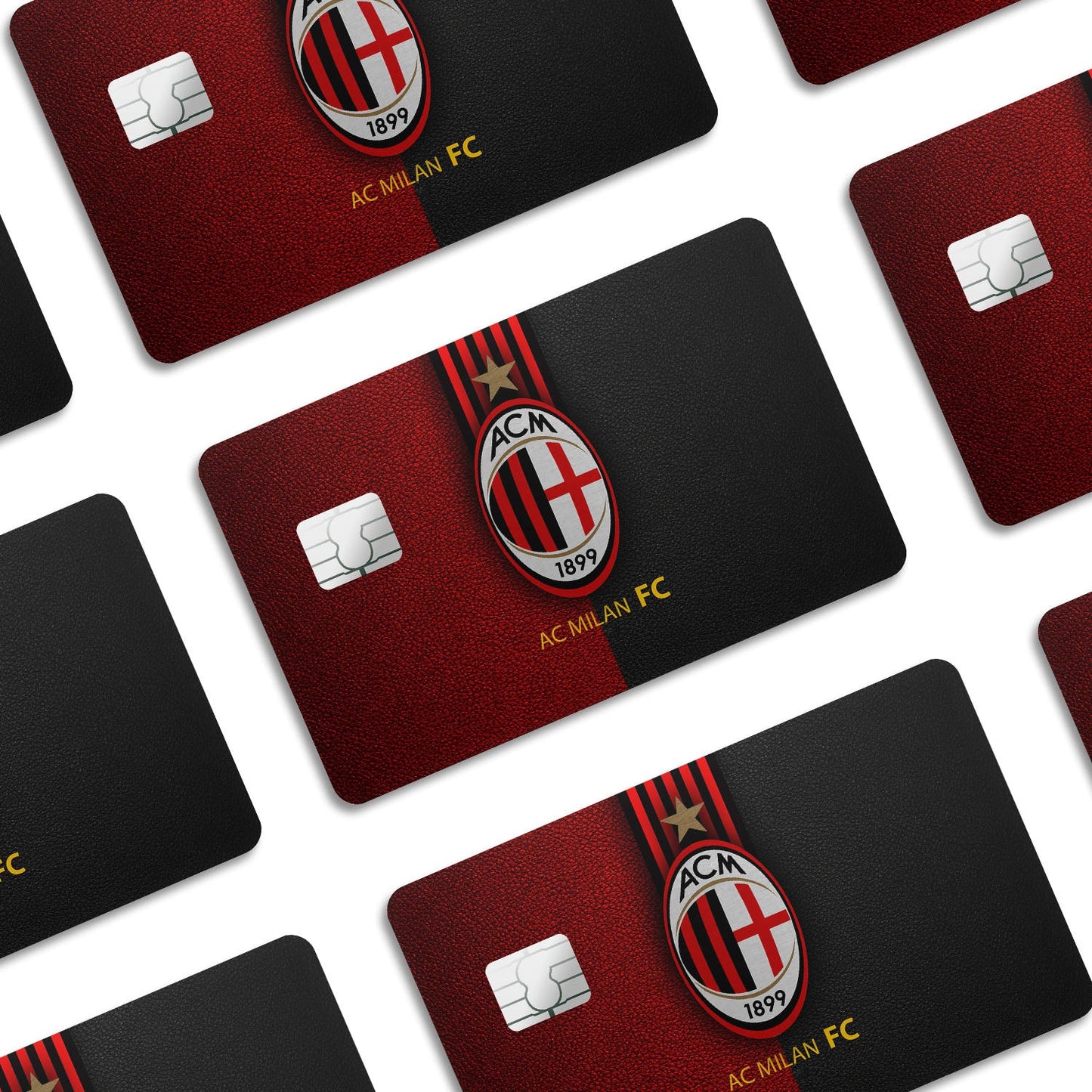 Flex Designs Credit Card AC Milan Window Skins - Sports Soccer Credit Card & Debit Card Skin