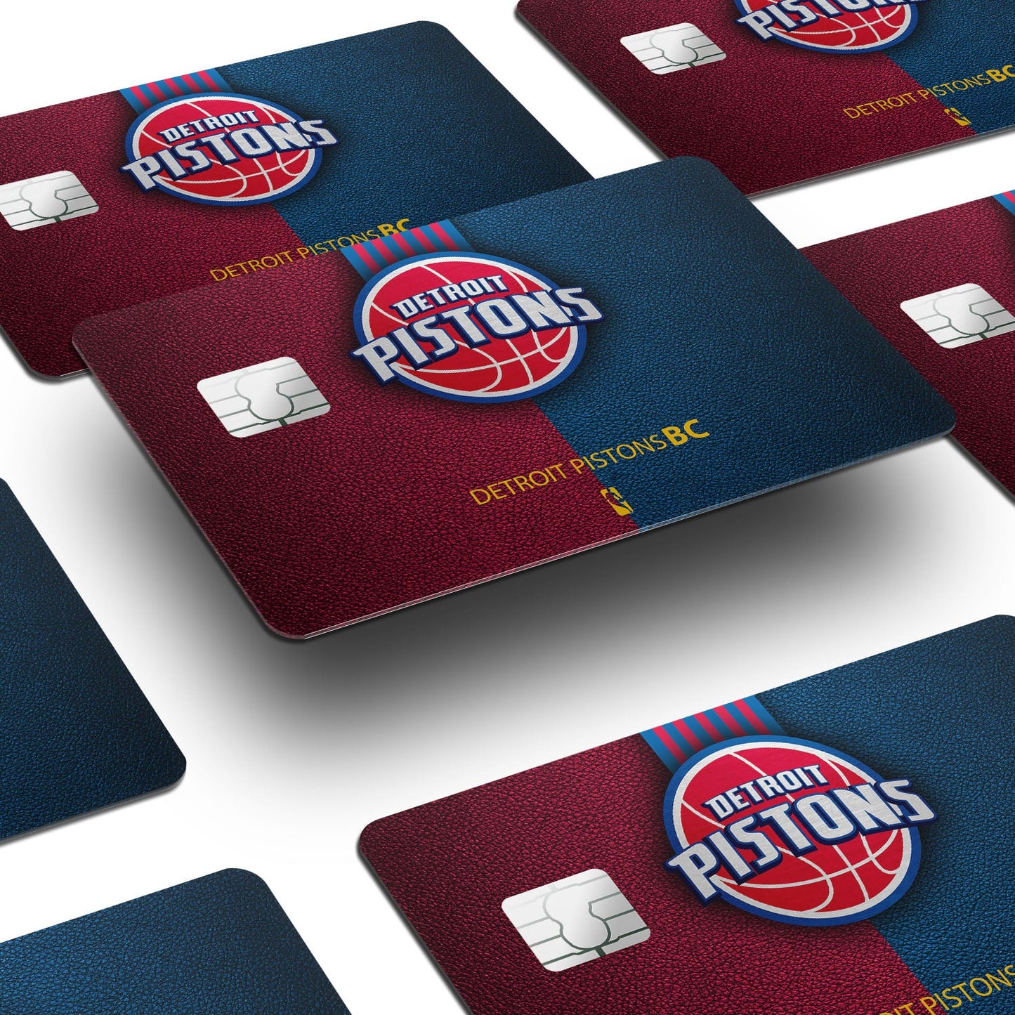 Flex Designs Credit Card Detroit Pistons Window Skins - Sports Basketball Credit Card & Debit Card Skin