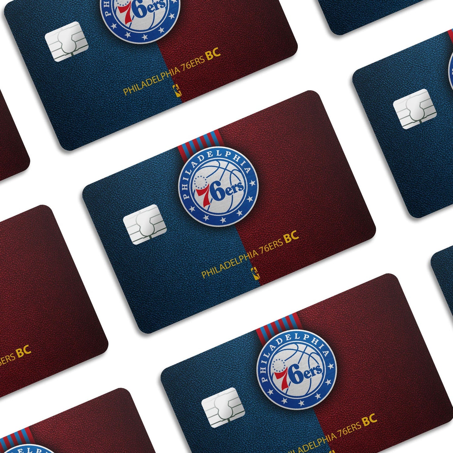 Flex Designs Credit Card Philadelphia 76ers Window Skins - Sports Basketball Credit Card & Debit Card Skin