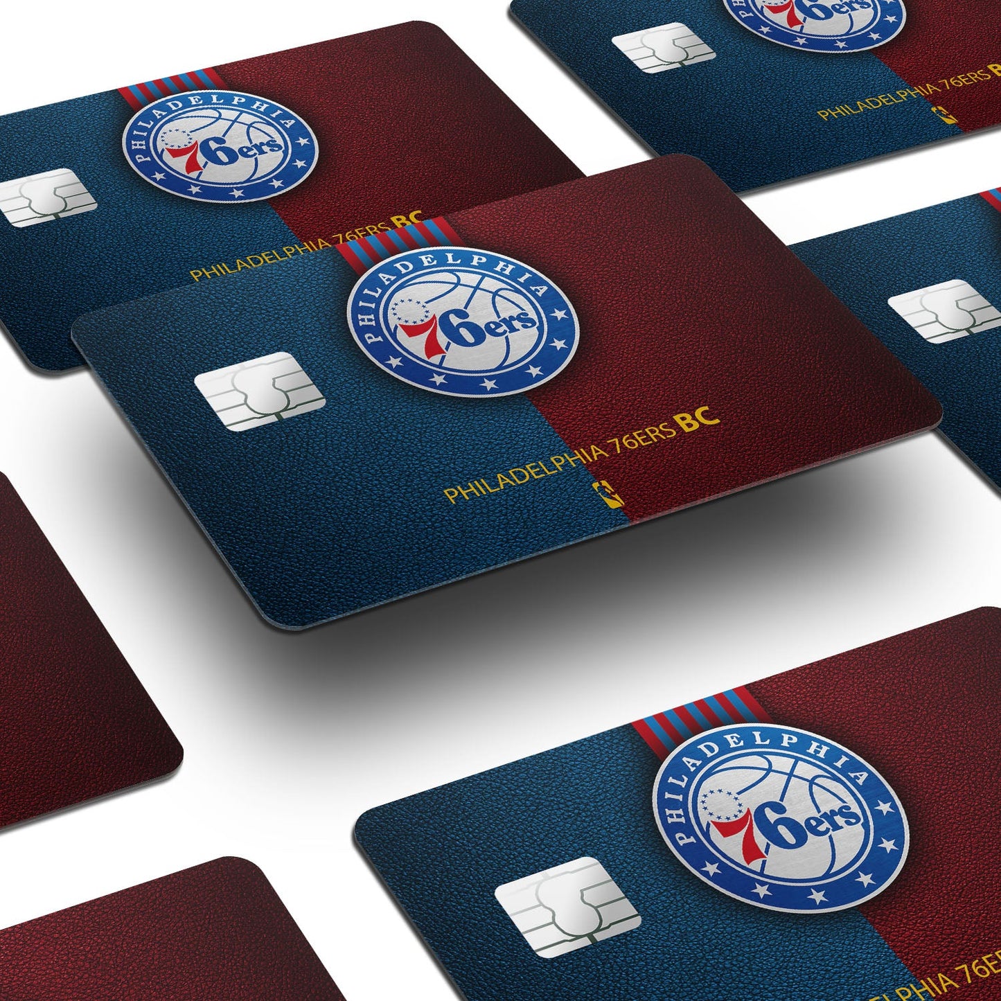 Flex Designs Credit Card Philadelphia 76ers Window Skins - Sports Basketball Credit Card & Debit Card Skin