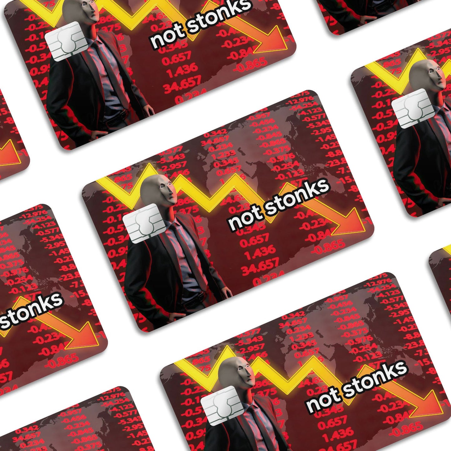 Flex Designs Credit Card Not Stonks Window Skins - Meme Quotes Credit Card & Debit Card Skin