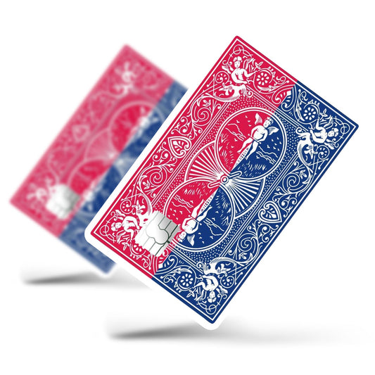 Flex Designs Credit Card Bicycle Playing Card Blue Red Full Skins - Meme Credit Card & Debit Card Skin