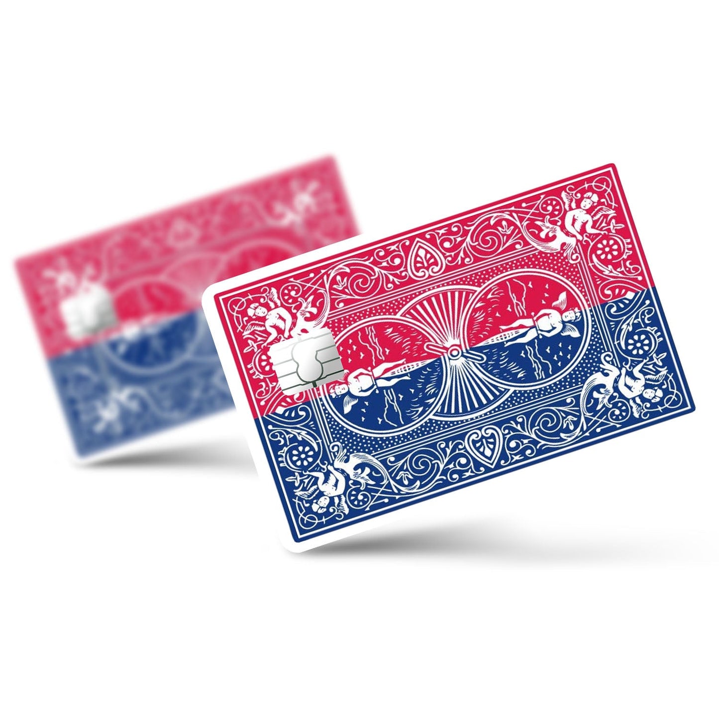 Flex Designs Credit Card Bicycle Playing Card Blue Red Full Skins - Meme Credit Card & Debit Card Skin