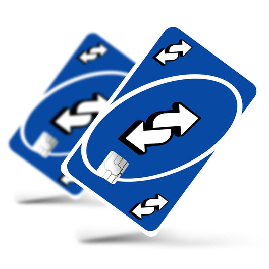 Flex Designs Credit Card Uno Reverse Blue Full Skins - Meme Credit Card & Debit Card Skin