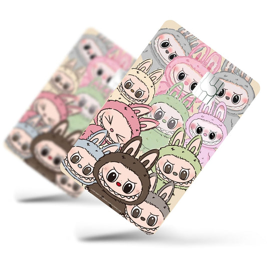 Flex Designs Credit Card Cute Labubu Pattern Half Skins - Kpop Credit Card & Debit Card Skin