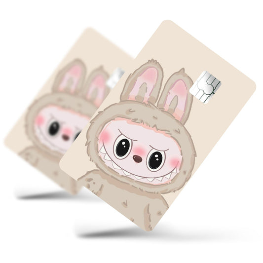 Flex Designs Credit Card Labubu Beige Half Skins - Kpop Credit Card & Debit Card Skin