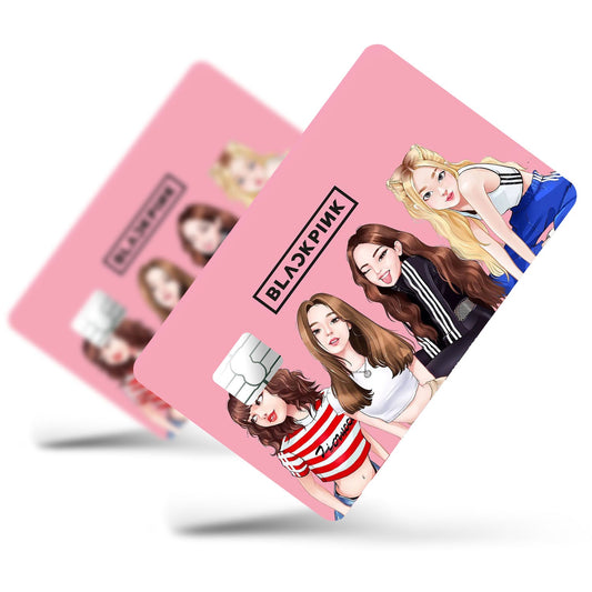 Flex Designs Credit Card BLACKPINK Cartoon Idol Full Skins - Kpop Artist Credit Card & Debit Card Skin