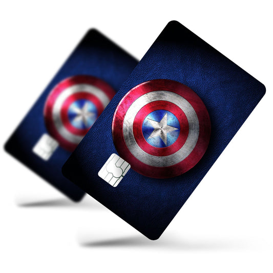 Flex Designs Credit Card Captain America Shield Full Skins - Superhero Marvel Credit Card & Debit Card Skin