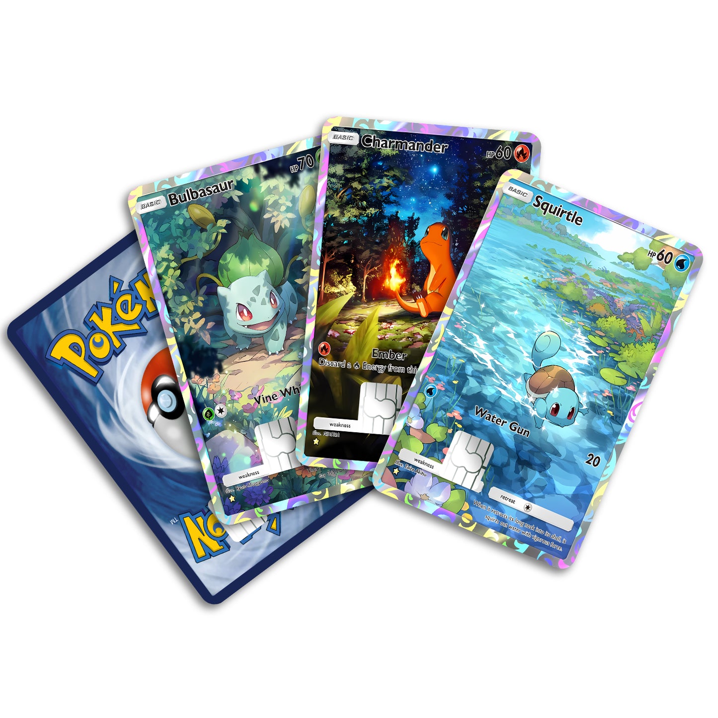 Pokemon Pocket Kanto Starter Bundle Credit Card & Debit Card Skin