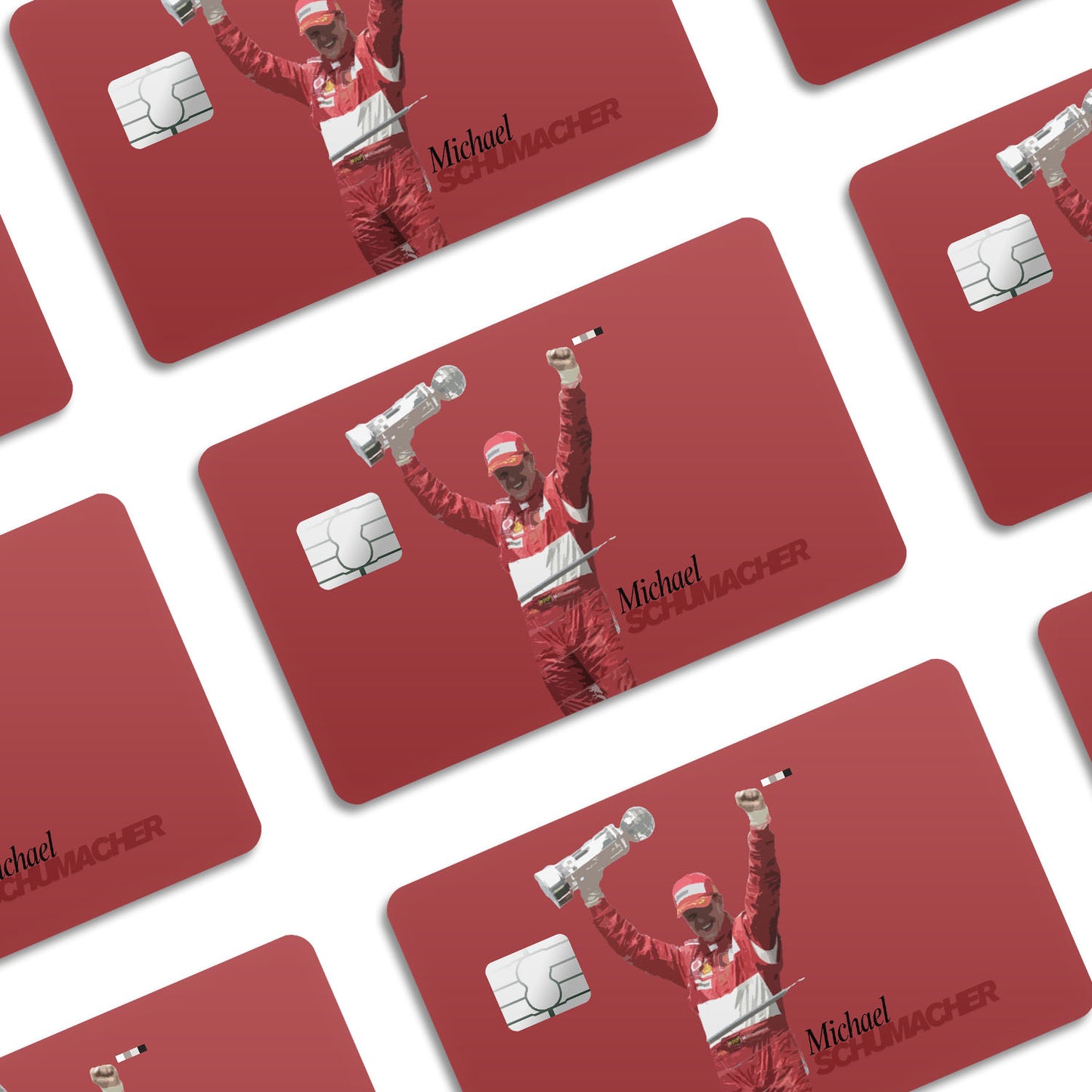 Flex Designs Credit Card Michael Schumacher Ferrari F1 FlexM Window Skins - Sports Credit Card & Debit Card Skin