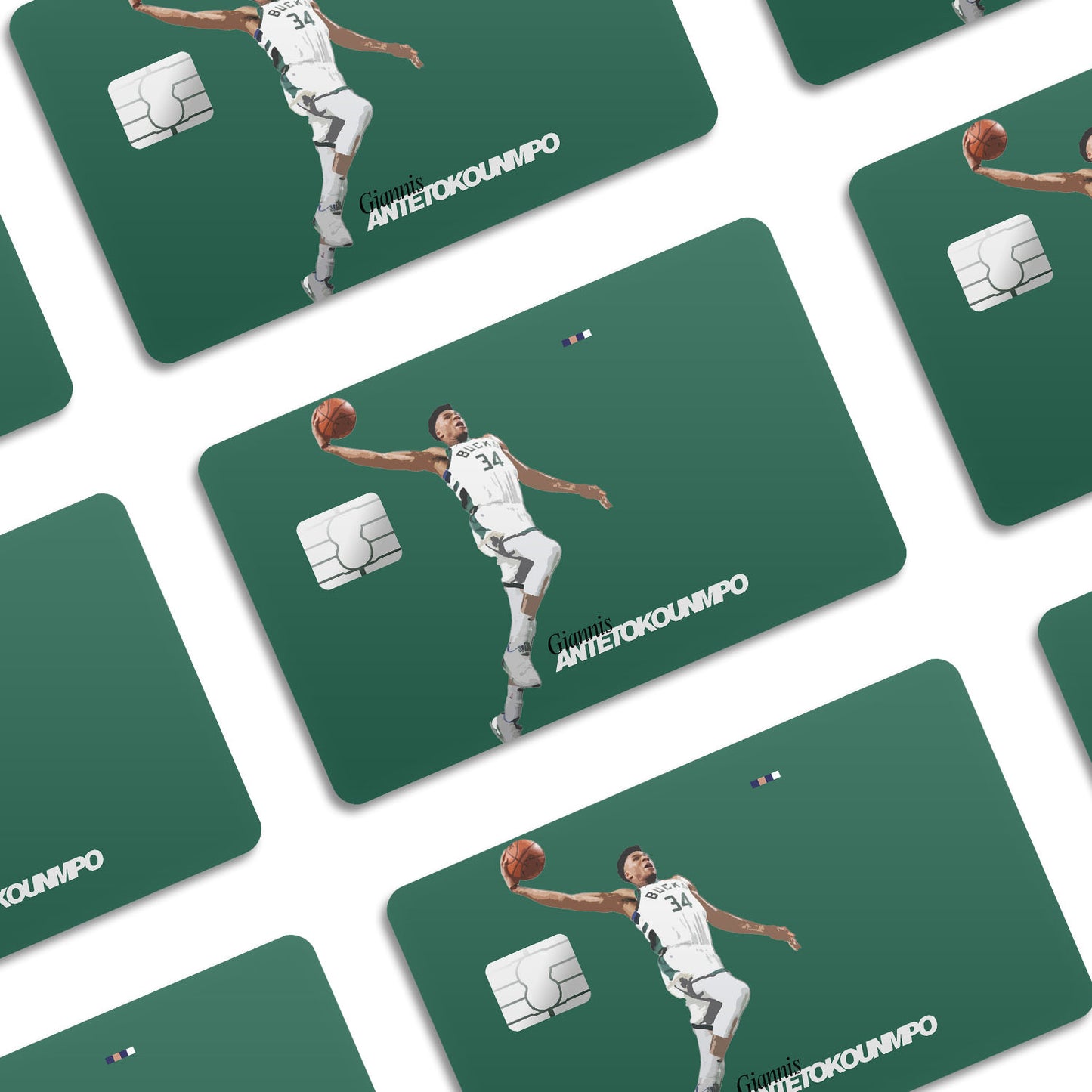 Flex Designs Credit Card Giannis Antetokounmpo FlexM Window Skins - Sports Credit Card & Debit Card Skin