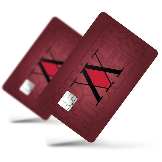 Flex Designs Credit Card Hunter x Hunter Logo Red Full Skins - Anime Hunter x Hunter Credit Card & Debit Card Skin