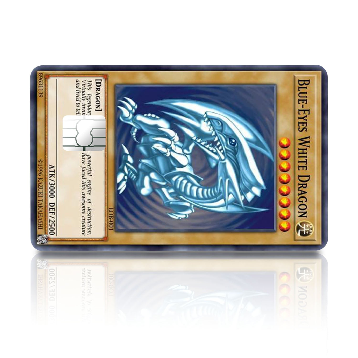 credit card yugioh Yu Gi Oh Blue Eyes White Dragon Credit Card Credit Card & Debit Card Skin – Flex Design Store