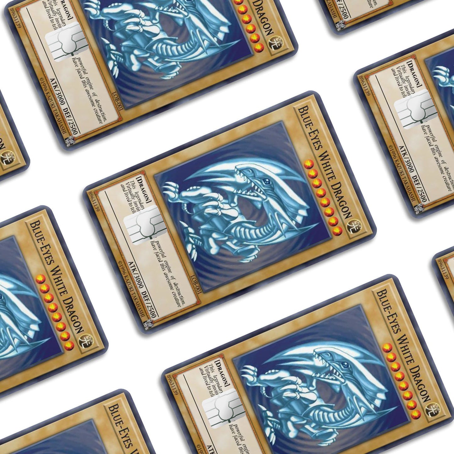 Flex Designs Credit Card Yu Gi Oh Blue Eyes White Dragon Window Skins - Anime Yu-Gi-Oh Credit Card & Debit Card Skin