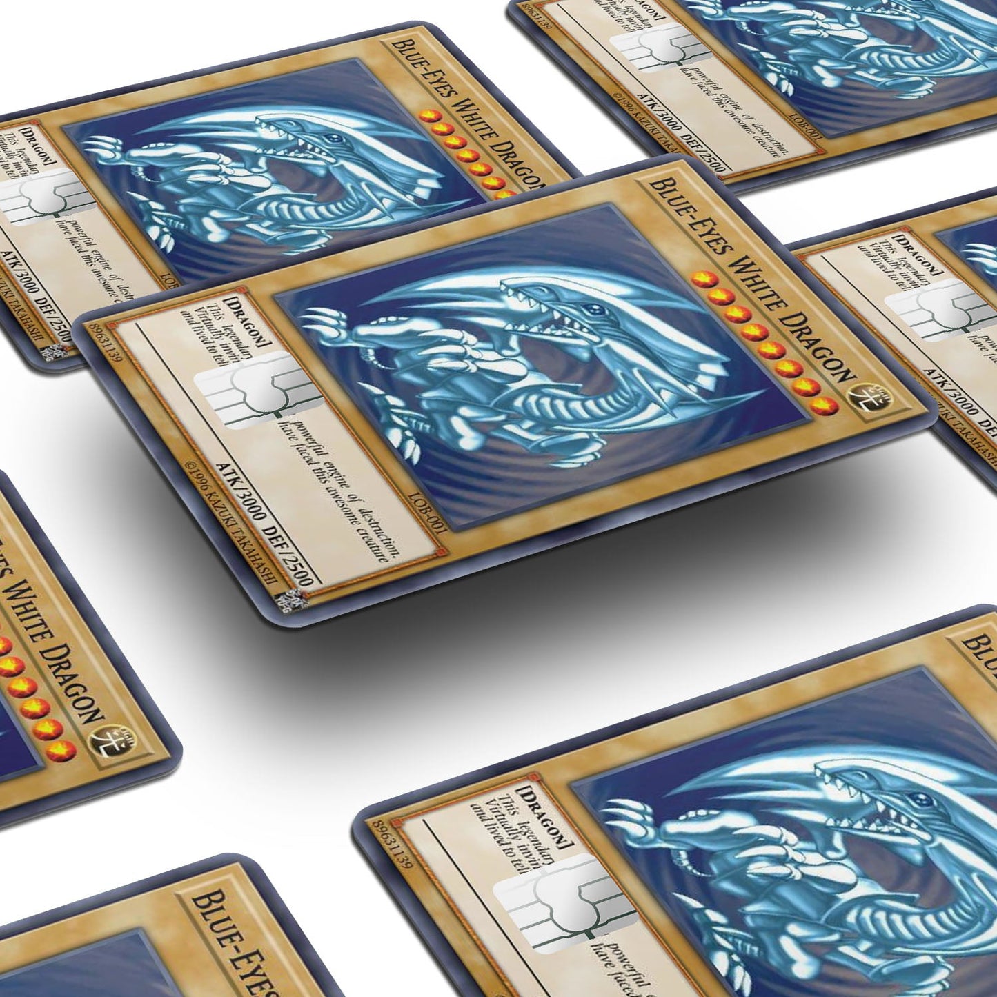 Flex Designs Credit Card Yu Gi Oh Blue Eyes White Dragon Window Skins - Anime Yu-Gi-Oh Credit Card & Debit Card Skin