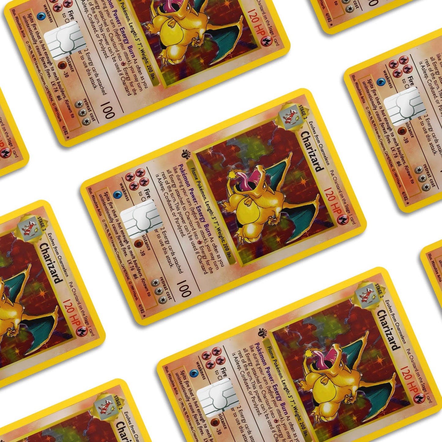 Flex Designs Credit Card Pokemon Charizard Card Window Skins - Anime Pokemon Credit Card & Debit Card Skin