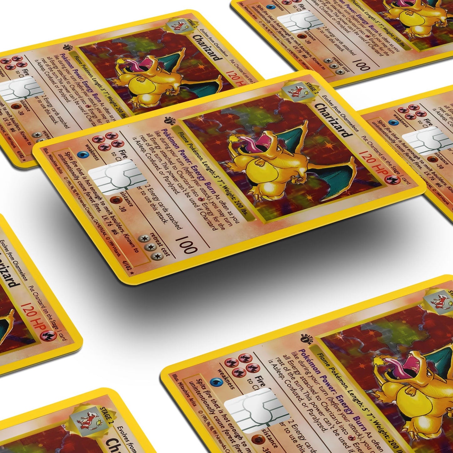 Flex Designs Credit Card Pokemon Charizard Card Window Skins - Anime Pokemon Credit Card & Debit Card Skin