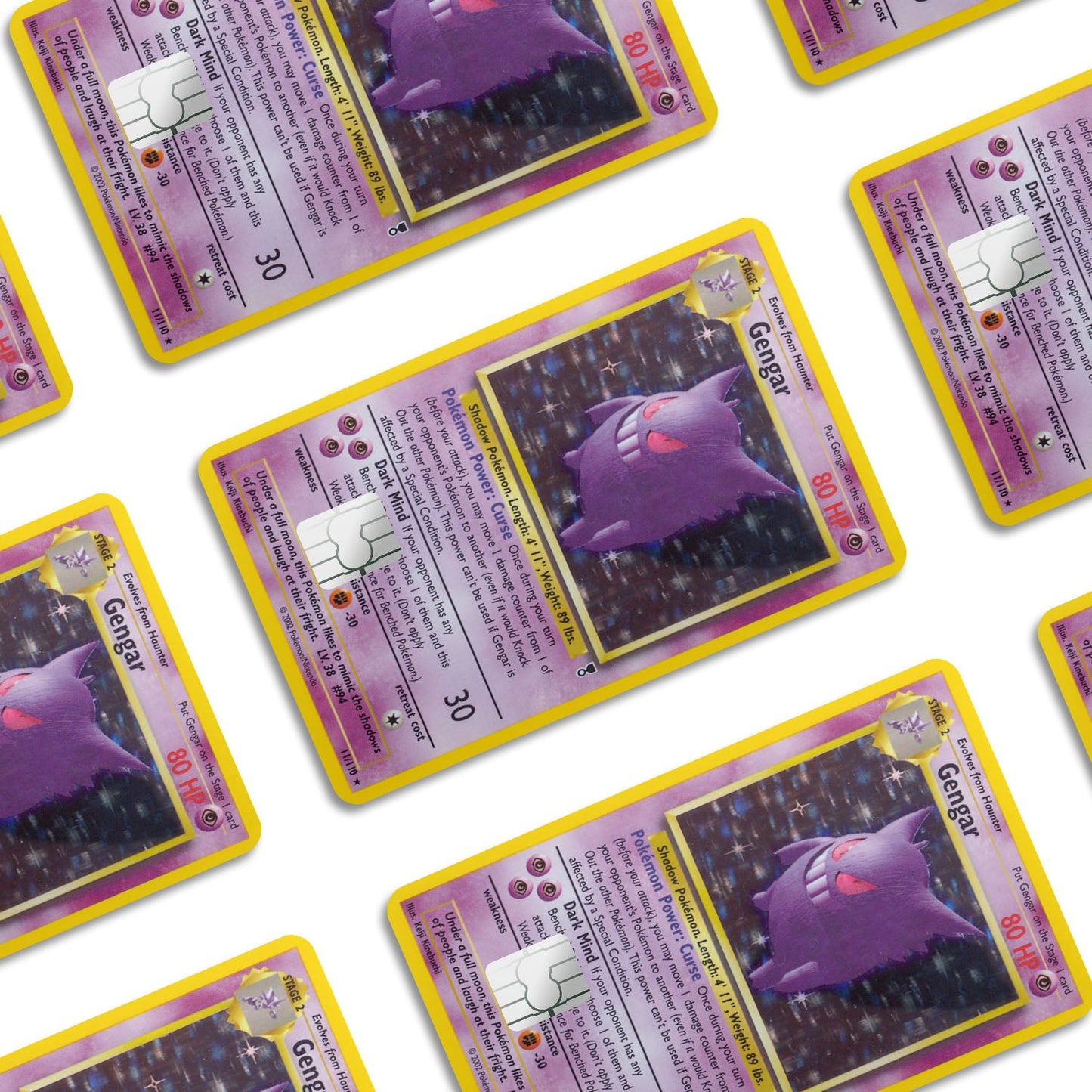 Flex Designs Credit Card Pokemon Gengar Card Window Skins - Anime Pokemon Credit Card & Debit Card Skin