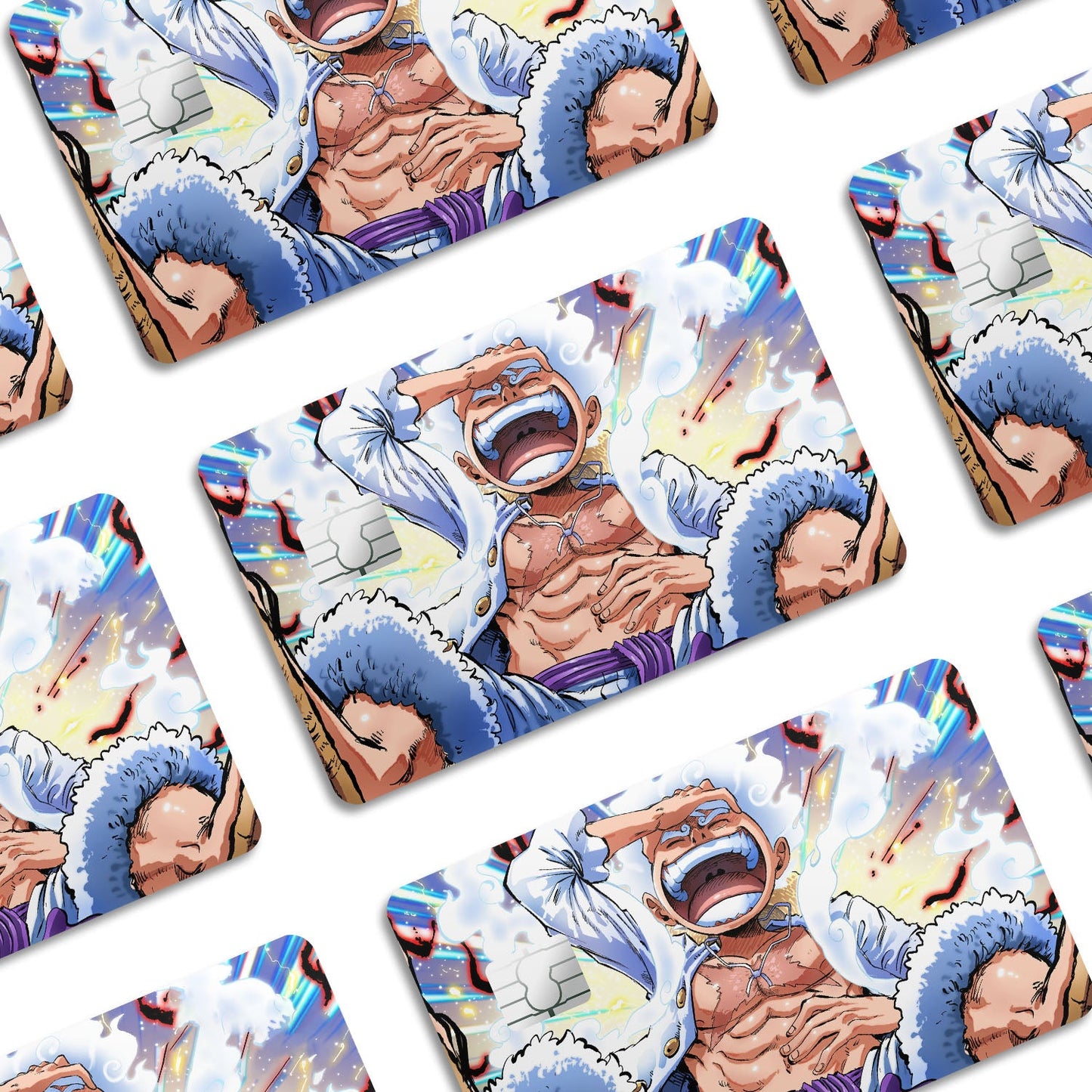 Flex Designs Credit Card One Piece Luffy Gear 5 Awakening Window Skins - Anime One Piece Credit Card & Debit Card Skin
