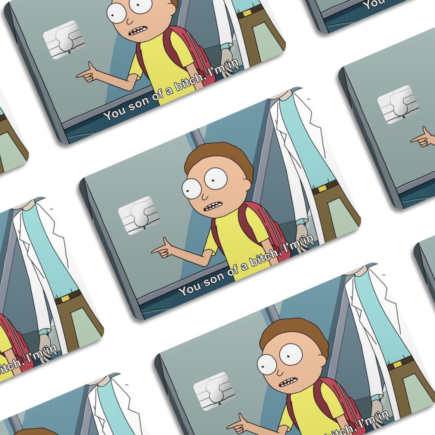 Flex Designs Credit Card Morty You Son of a B Window Skins - Anime Rick and Morty Credit Card & Debit Card Skin