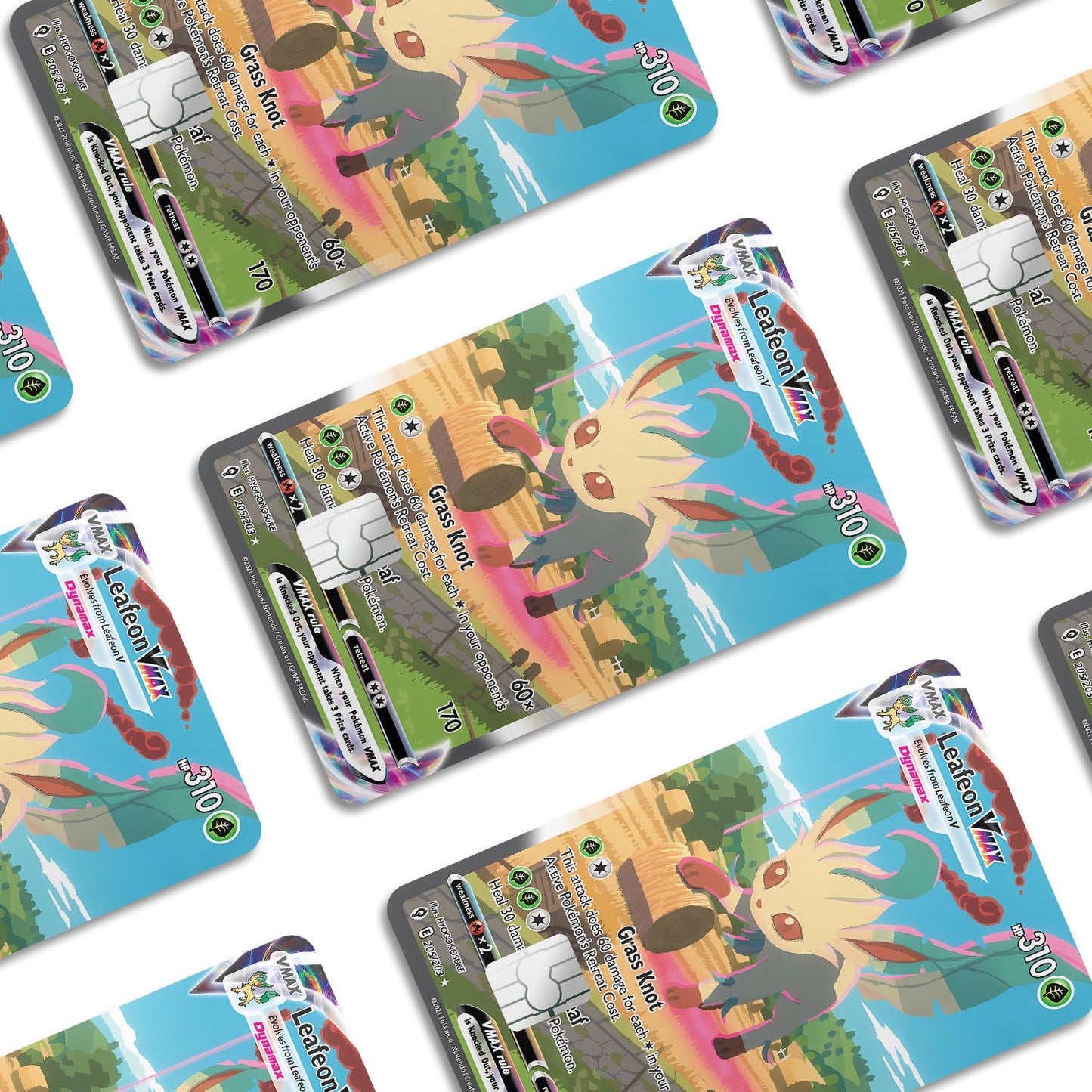 Flex Designs Credit Card Pokemon Rare Leafeon Card Window Skins - Anime Pokemon Credit Card & Debit Card Skin